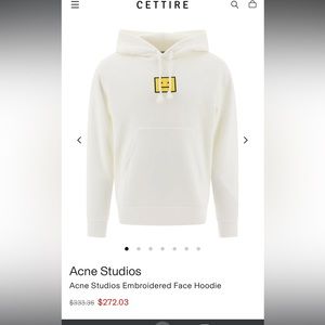 Acne studios embroidered face hoodie